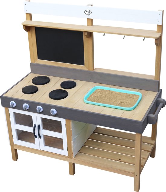 AXI Rosa Cuisine de jeu « Sable et eau » grande taille - 17 accessoires inclus - Cuisine de jeu « Boue »