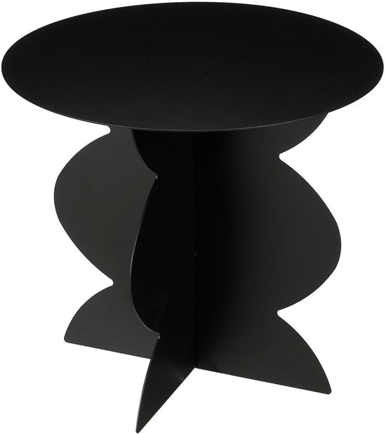 Table d'appoint Rafi de Mica Decorations - H40 x Ø45 cm - Fer - Noir