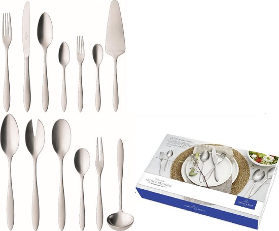 Villeroy & Boch Arthur Set de couverts - 68 pièces - Acier inoxydable brossé