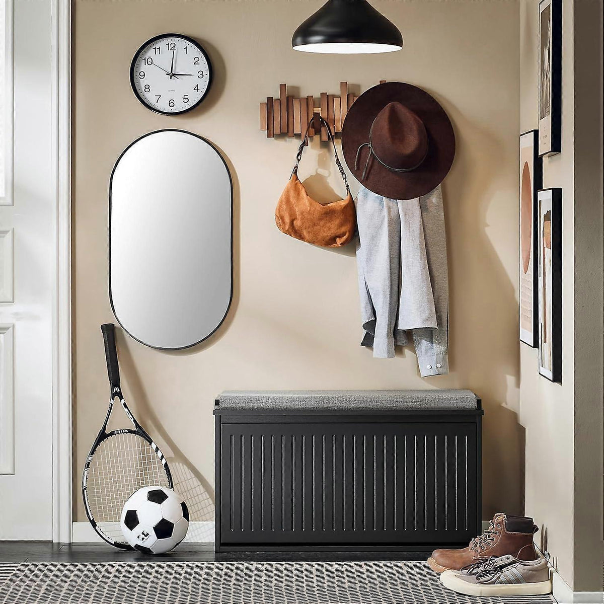 Meuble à chaussures - SoBuy - MDF - Max. 155kg - 80x26x45cm - Gris foncé