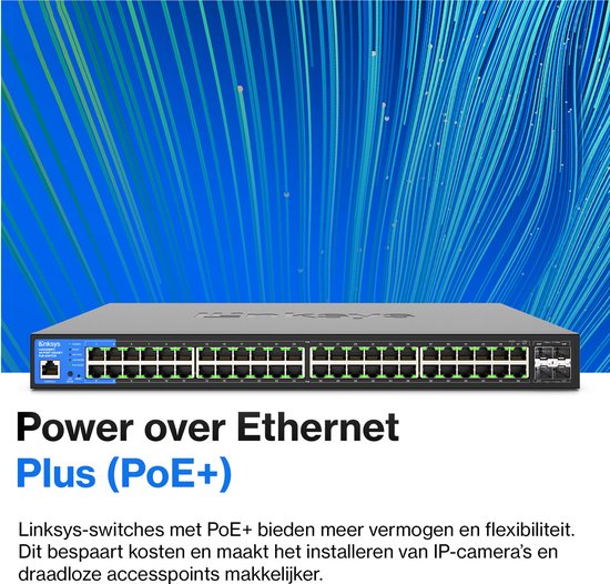 Linksys LGS352MPC - Commutateur réseau - Gigabit - Géré - 48 ports - PoE+ - Noir