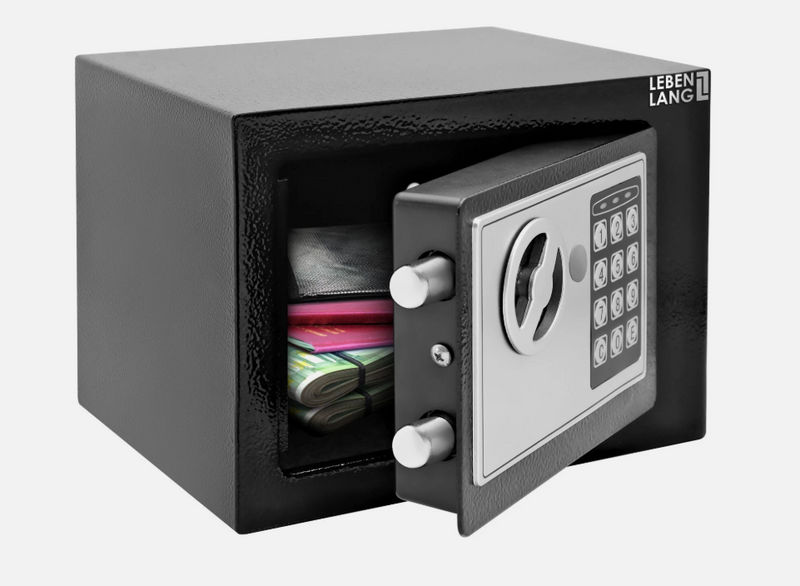 LEBENLANG - Coffre-fort électronique 5L - Coffre-fort pour la maison avec de nombreux accessoires