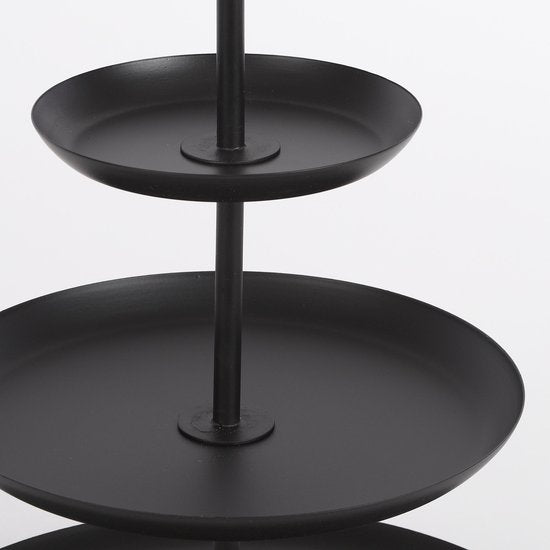 Mica Decorations Rama Étagère ronde - H 55 x Ø 38 cm - Fer - Noir