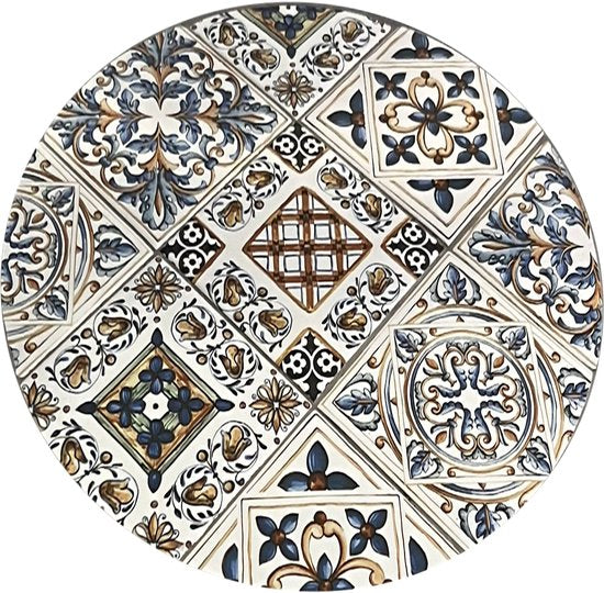 Chaises de bistrot AXI Amélie – Pliantes – Bleu clair – Chaises de jardin pliantes en métal – Dossier haut – Lot de 2 pièces – Effet mosaïque – Incrustées de carreaux de céramique – Capacité de charge de 150 kg – Jardin, terrasse ou balcon