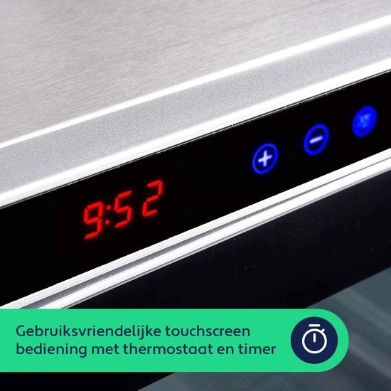 Déshydrateur d'aliments - Vita5 Nobel PRO 10 - Acier inoxydable - Minuterie 24 heures - Panneau de contrôle LED - 10 couches