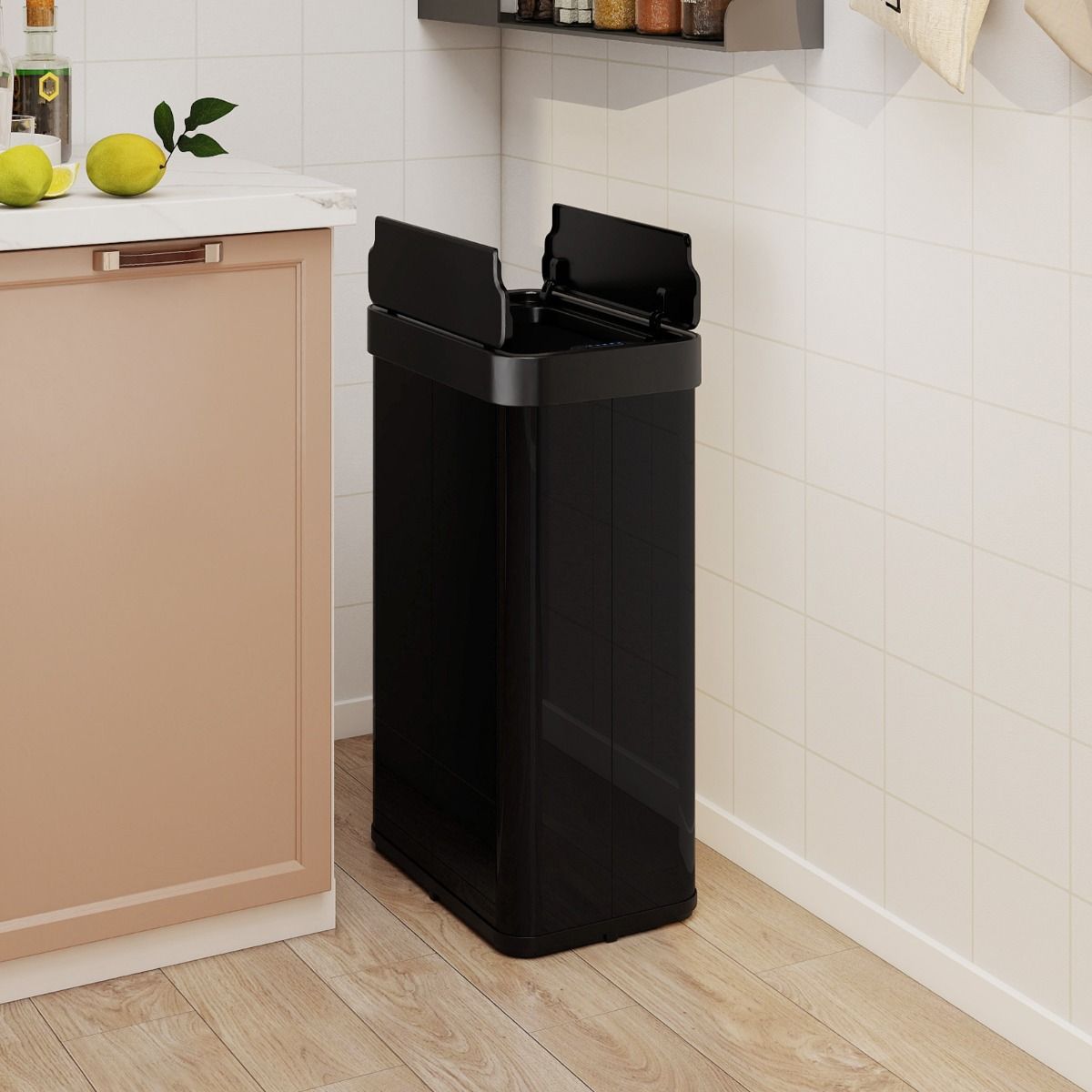 Poubelle Coast Sensor - ouverture et fermeture automatiques - 60 litres - noir