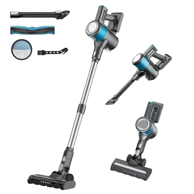 Aspirateur balai sans fil Ochama 4-en-1 - 18 kPa - 40 minutes d'autonomie - 2 600 mAh - Éclairage LED - Sans sac - Modèle XL-613M4