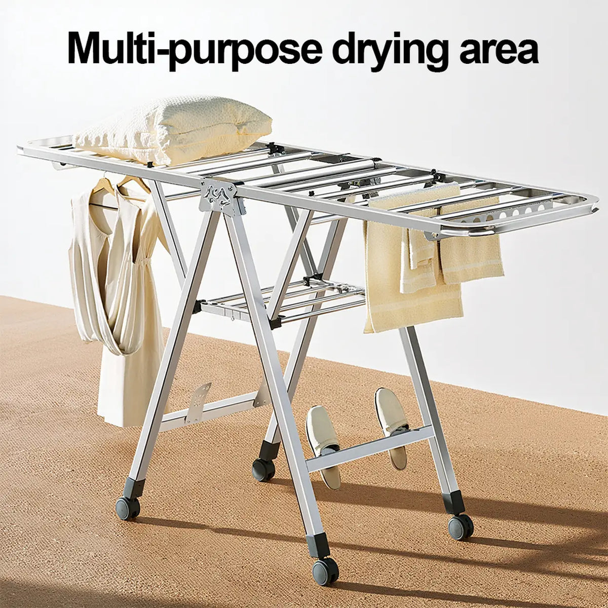 Séchoir à linge pliable SNSP - acier inoxydable