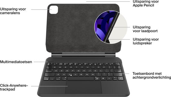 Étui Belkin Pro - Clavier AZERTY - Support magnétique - iPad Pro 11 pouces (4e génération) - AZERTY