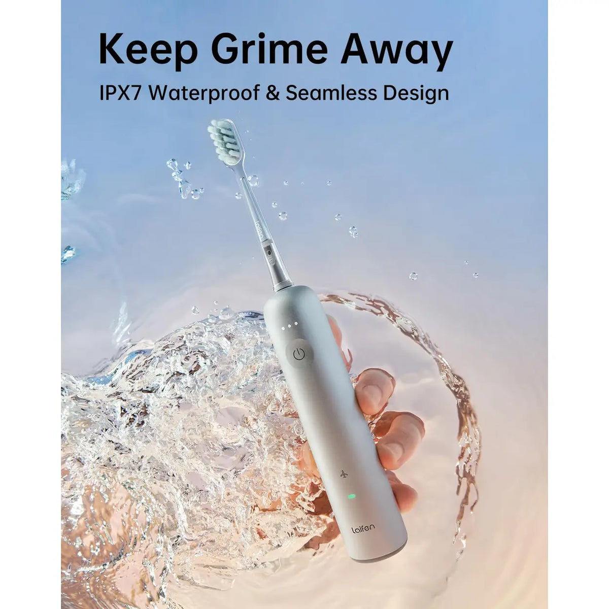 Brosse à dents électrique Laifen Wave - 3 têtes de brosse - Blanc