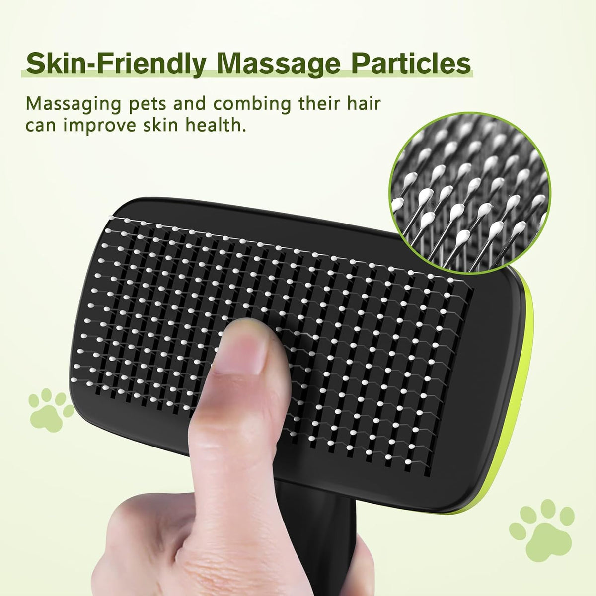 Pecute : peigne extensible pour animaux de compagnie - petit format - vert/noir