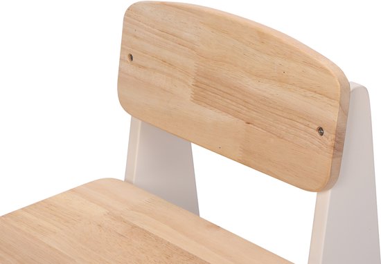 Table de dessin et de bricolage Sunny Olivia – Table de dessin et de bricolage en bois pour enfants – Livrée avec une chaise, un tableau blanc, un rouleau de papier et un espace de rangement – Meuble de jeu créatif
