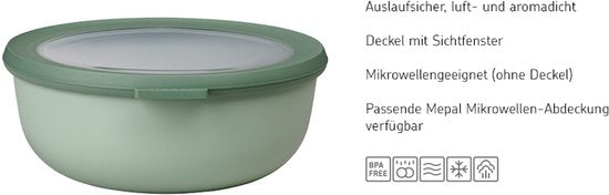 Mepal - Lot de boîtes de conservation Multikom Cirqula - 350 + 750 + 1 250 ml - Rondes - Noir nordique