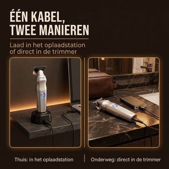 Tondeuse pour cheveux pour hommes - Kit de tondeuse pour cheveux et barbe - Tondeuse à barbe et tondeuse à cheveux - USB-C