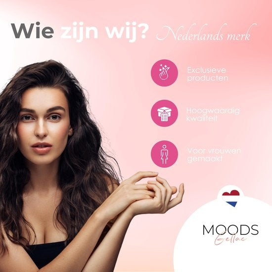 Moods Gellac BIAB Kit pour ongles - Vernis à ongles BIAB - Comprend une lampe UV/LED, un bâton, une lime à ongles, un primer, une base et un top coat.