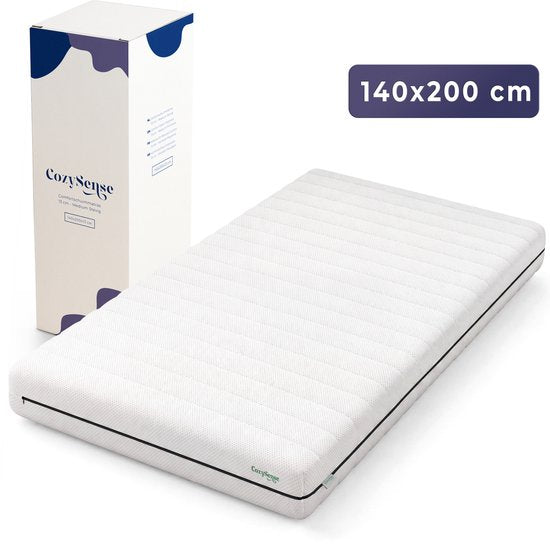 Matelas CozySense – Moyenne fermeté – Mousse PU 25D – Housse amovible et lavable – 13 cm d'épaisseur