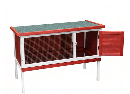 Clapier - clapier pour rongeurs (lapins, cochons d'Inde) - cage pour animaux - abri pour animaux - adapté à une utilisation à l'intérieur comme à l'extérieur