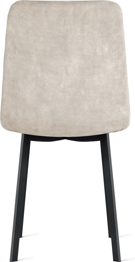 Multifurn - Chaise de salle à manger « Minsk » (velours, taupe, lot de 2)