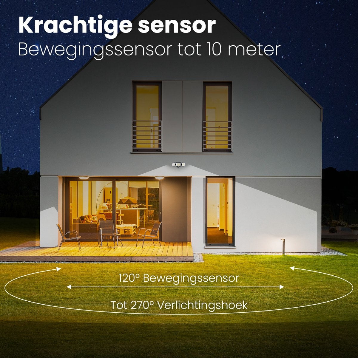 Auronic Lampe solaire d'extérieur avec détecteur de mouvement - Applique murale avec détecteur - Solaire - 210 LED - IP65 - 2 pièces - Noir