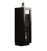 Vitrine VDD Home avec porte vitrée - Noire - 37 x 39,5 x 120,5 cm