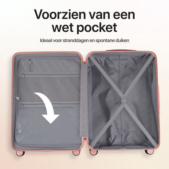 SKYCASES Bagage à main - Classic Heritage - Trolley léger - Durable - 36L - TSA Lock - 55x39x20 cm - Valise à main - Roulettes - Rose
