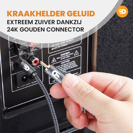 Drivv. Premium Tulip Stereo Audio Cable - 2RCA to 2RCA - 3m