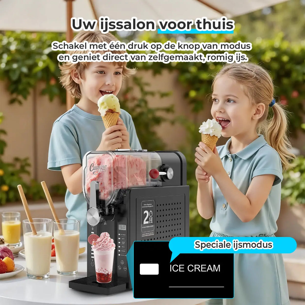 Machine à granités et boissons glacées Cuisync 2408B - 6 programmes
