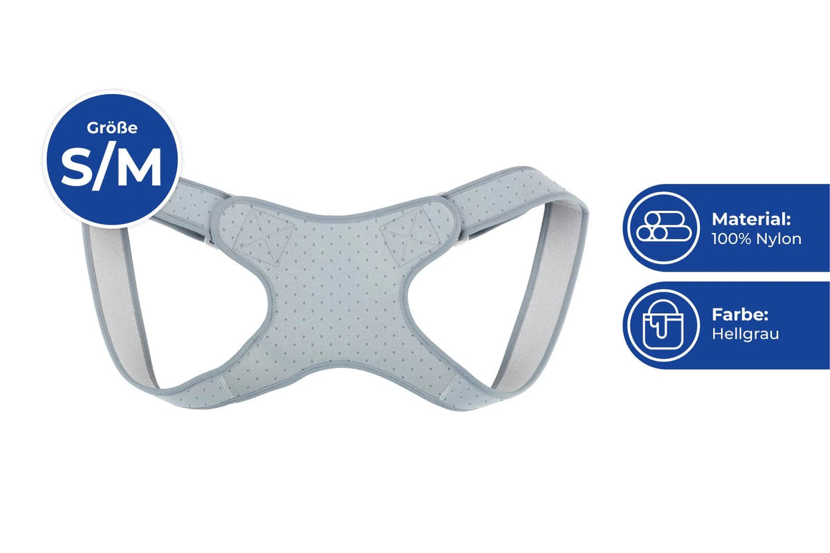 MAXIMEX Support postural S/M - Soutien du dos et des épaules - Lavable - Réglable