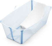 Baignoire Stokke Flexi Bath (Ocean Blue) avec support pour nouveau-nés - Durable et facile à ranger - Pratique à la maison ou en voyage - Pour les bébés et les tout-petits jusqu'à 4 ans