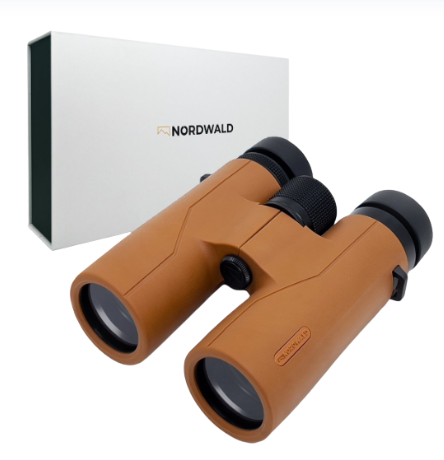 Jumelles Nordwald 10x42 - Cognac - Avec adaptateur pour smartphone