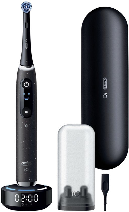 Brosse à dents électrique Oral-B iO 10 - Noir - avec étui de chargement et porte-brosse de rechange