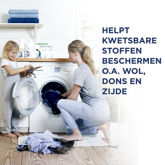 Détergent liquide neutre - Sans parfum et hypoallergénique - Laine et fines - 6 x 20 lavages - Emballage Advantage