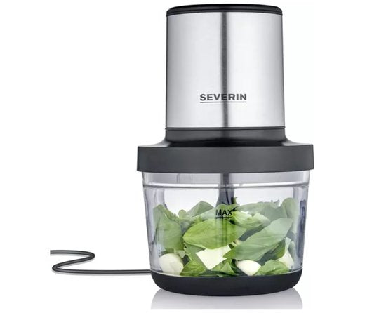 Hachoir Severin KM 3867 - hachoir électrique - 400 W - Noir (mat), acier inoxydable (brossé), verre