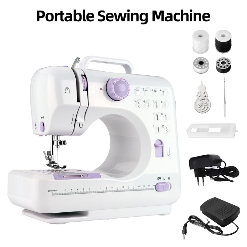 Mini-machine à coudre IAGREEA pour la maison, destinée aux débutants - petites machines à coudre avec fonction de couture en marche arrière