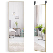 Coast 37 x 120 cm Miroir mural à hauteur d'homme avec crochets réglables en hauteur Miroir mural Golden