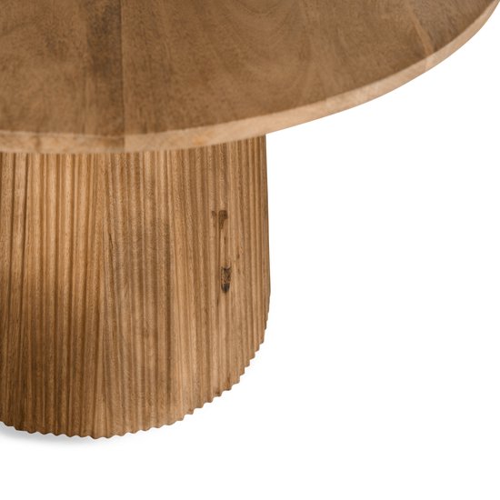 Table d'appoint Viktor Light brown - Ø 60 cm - Bois de manguier