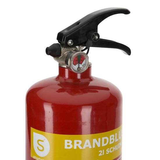 Smartwares 10.014.97 Extincteur - 2 litres - Mousse - Avec support de suspension - Classe de feu AB - Certifié BSI