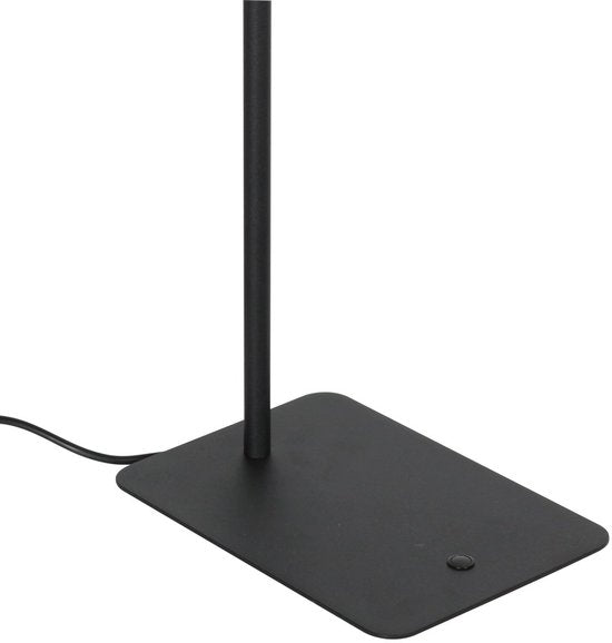Lampe de table Alisio 4593ZW noire avec verre soufflé à la main, intensité réglable, hauteur 47 cm, luminaire design Steinhauer