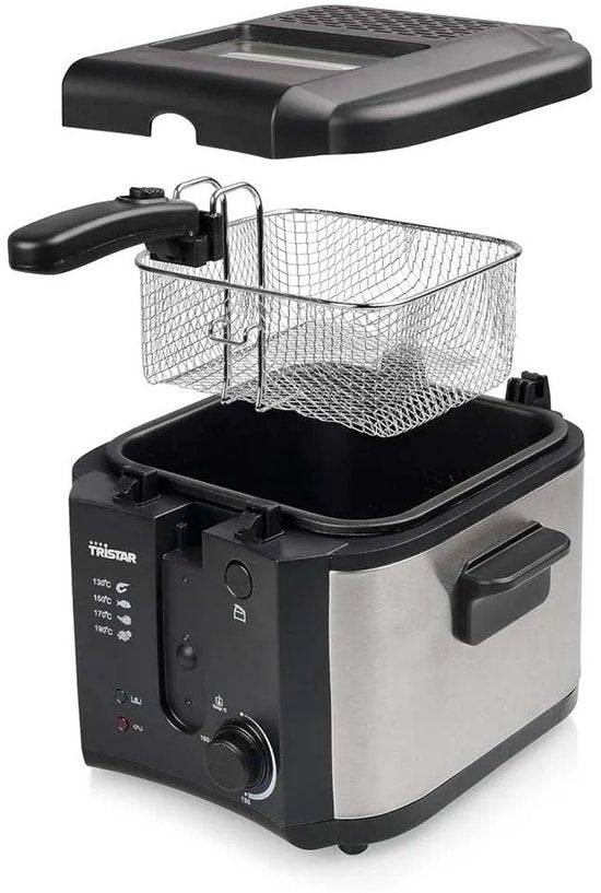 Friteuse Tristar 2,5 litres - FR-6878 - Friteuse 1 600 W - Poignée rabattable - Noir