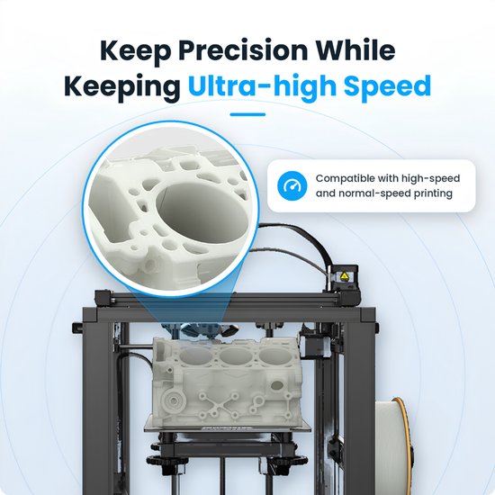 Filament pour imprimante 3D Creality Hyper PLA 1,75 mm - Universel - 1 kg - Impression rapide jusqu'à 600 mm/s - Enroulé sans emmêlement - Or