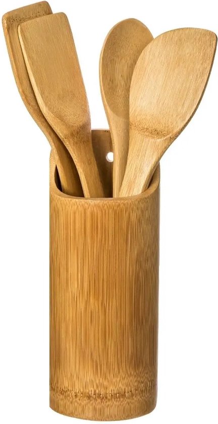 Set de cuisine en bambou  - Spatules – Cuillères – Cuillère à soupe - 4 pièces