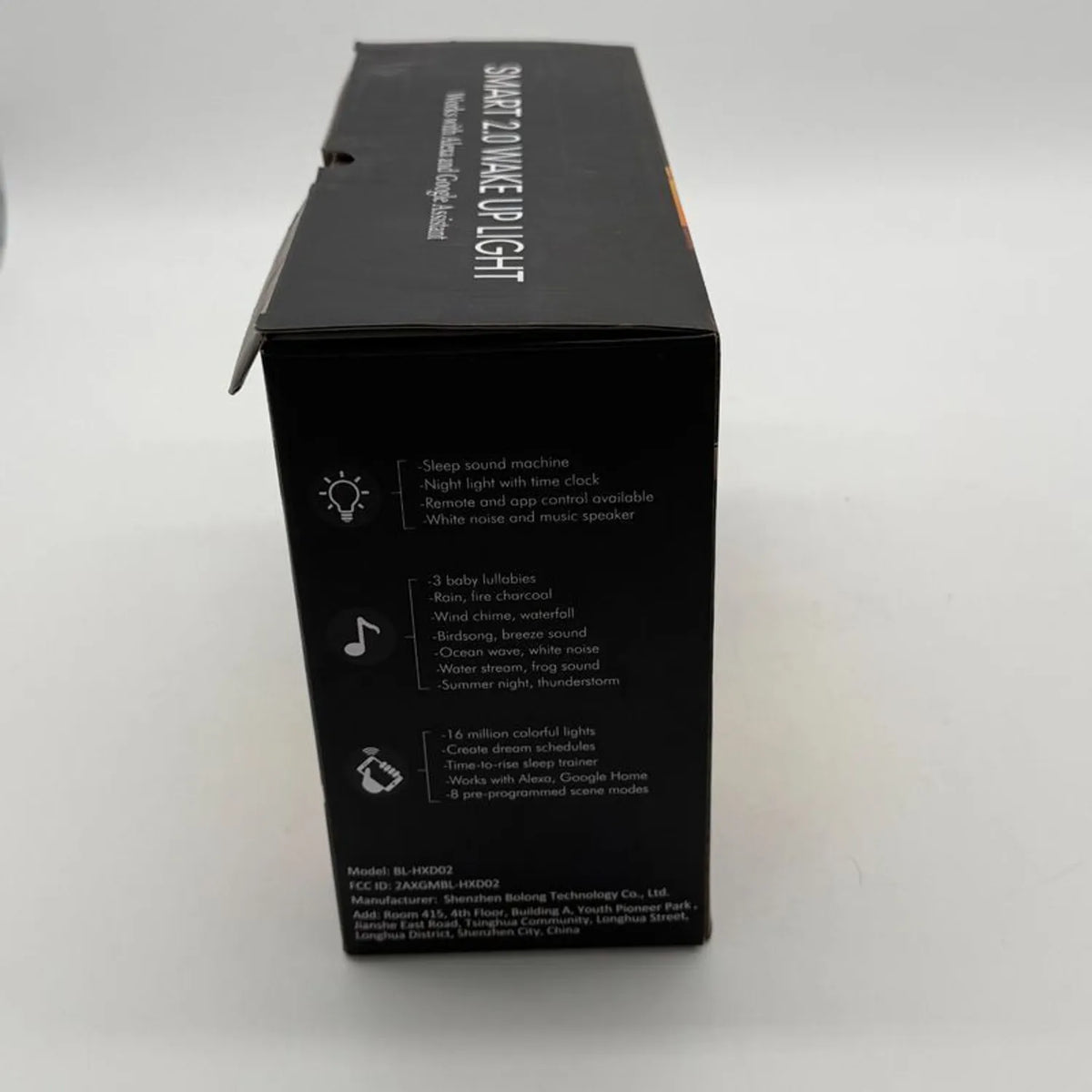 Nuvance Smart 2.0 Wake-up Light – Réveil intelligent avec simulation du lever du soleil, lumière colorée, haut-parleur et commande via une application