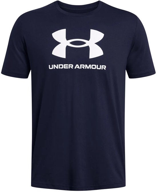 T-shirt de sport pour homme Under Armour UA SPORTSTYLE LOGO UPDATE SS-BLU - Academy - Blanc
