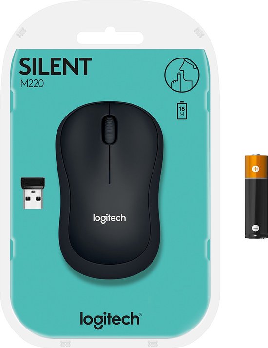 Logitech M220 Silent - Souris sans fil - Récepteur USB nano - Gris