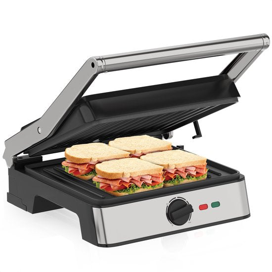 Strex Sandwich Device XL With Temperature Control - Contact Grill Large / Sandwich Iron / Toaster / Grill Device / Panini Grill - PFAS Free - 2200W