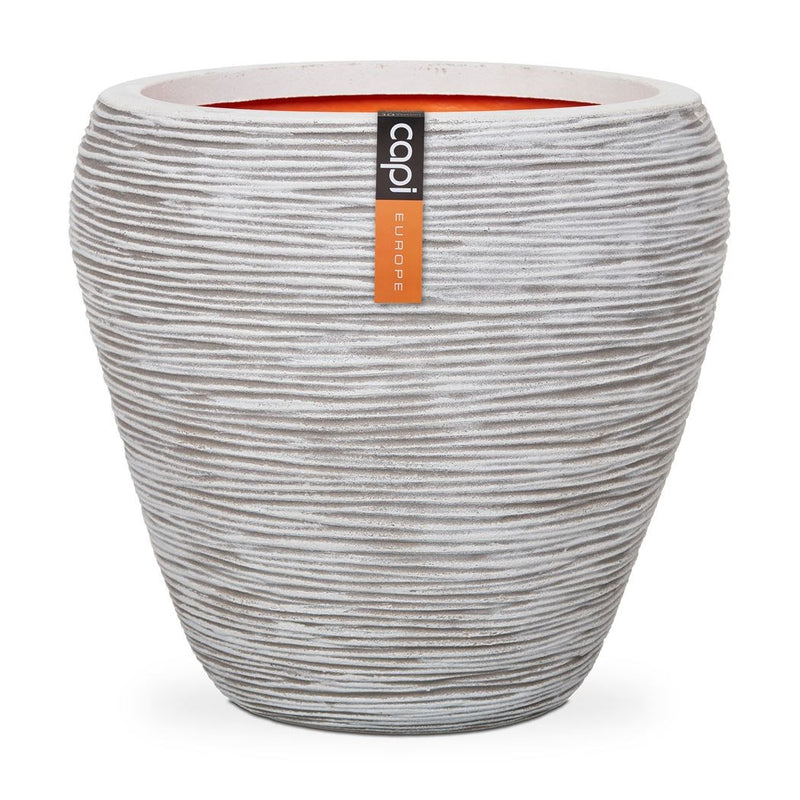 Vase Capi rond et effilé Nature Rib - 42 x 38 cm - Ivoire