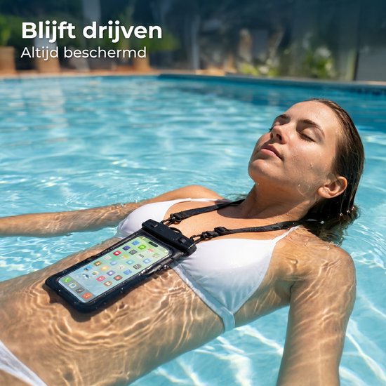Étui étanche 2 en 1 pour téléphone Nuvance avec cordon - Universel jusqu'à 7 pouces - Étui Drybag - Double fermeture à clip