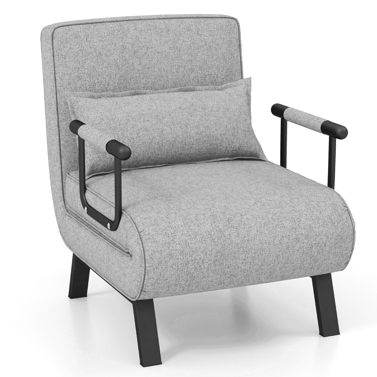Fauteuil de sieste Coast 4-en-1 - dossier réglable - avec accoudoirs - gris clair