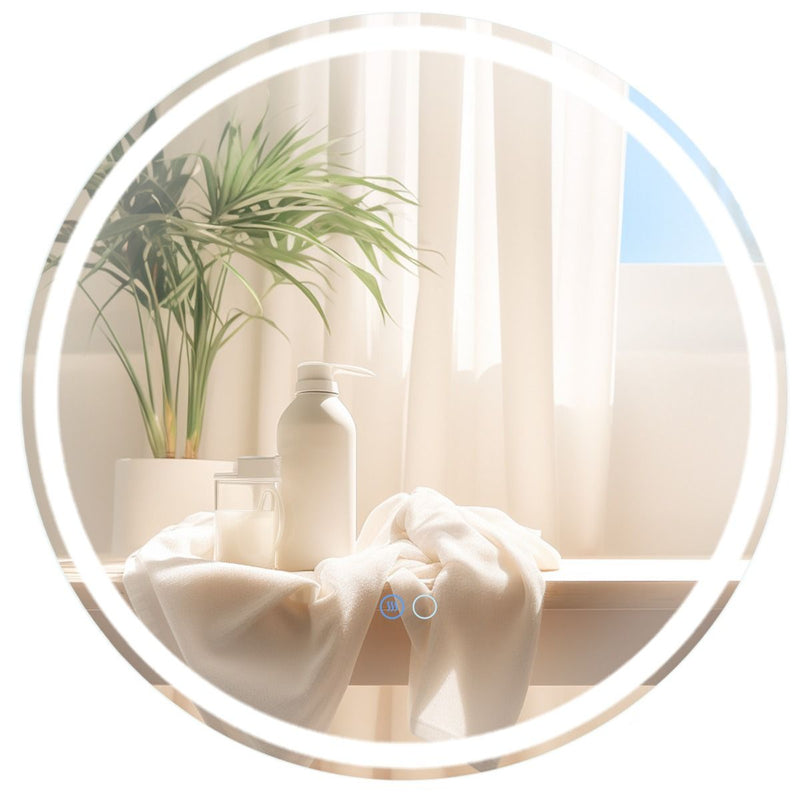 Miroir de salle de bains Coast à LED - intensité réglable avec système anti-buée - fonction mémoire - argent 60 x 60 cm