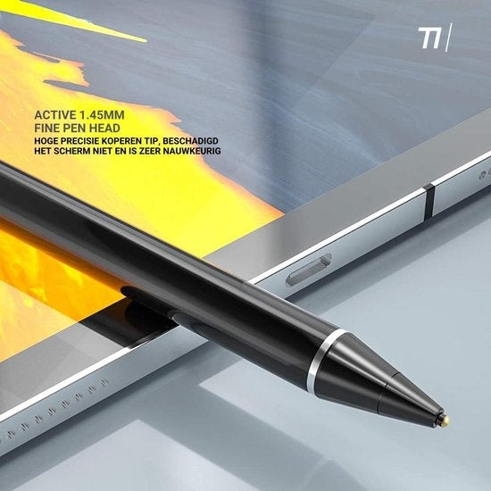 Stylet - Tikkens - 2 en - Stylo tablette - Stylet pour tablette, téléphones - Compatible Apple et Android - Noir